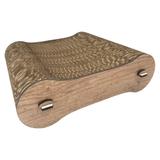 Arranhador Pequeno e Cama Para Gato em Mdf e Papelão - Madeira e design