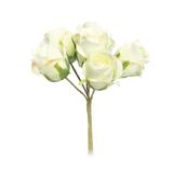 Arranjo Bouquet Rosas Decorativo 12 Unid. Creme - Cromus