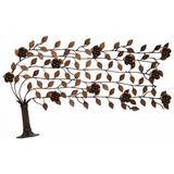 Arvore do Vento de Ferro com Flores Artesanais Rustico para Sala - Libertas rosas artesanato