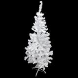 Arvore natal 120cm pinheiro branca 220 galhos com pé de ferro - c.o