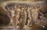 As Plêiades - Elihu Vedder - Tela 50x76 Para Quadro - Santhatela