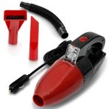 Aspirador de Pó e Líquido Automotivo Portátil Multilaser 12V 60W com Luz de LED Preto e Vermelho