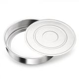 Assadeira aluminio redonda alta com fundo removivel n.3 - aluminio nacional