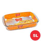 Assadeira de Vidro Refratário Retangular Funda Grande Lasanheira 5 Litros Marinex 6538 Nadir
