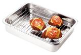 Assadeira inox com Grelha 39 x 31 x 9 cm 5062-B - Zanella