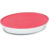 Assadeira Prática Oval com Tampa Rosa 30 cm - Marinex