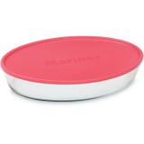 Assadeira Prática Oval com Tampa Rosa 30 cm - Marinex