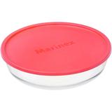 Assadeira Prática Redonda com Tampa Rosa 2,4 L - Marinex