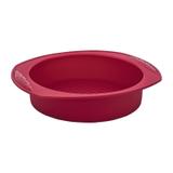 Assadeira Redonda de Silicone Vermelha Euro