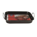Assadeira Retangular C/ Grelha 42cm X 29cm Aço Teflon Yangzi