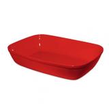 Assadeira Retangular com Alça 2,2L Mondoceram Gourmet 6,7cmx21cmx31,6cm Vermelho