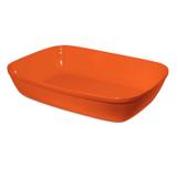 Assadeira Retangular com Alça 2,7L Mondoceram Gourmet 6,7cmx23,5cmx33,5cm Laranja