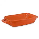 Assadeira Retangular com Alça 2,7L Mondoceram Gourmet 6,7cmx23cmx41cm Laranja
