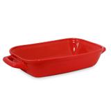Assadeira Retangular com Alça 2,7L Mondoceram Gourmet 6,7cmx23cmx41cm Vermelho