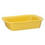Assadeira retangular de cerâmica mondoceram gourmet 1000ml- amarelo