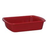 Assadeira retangular de cerâmica mondoceram gourmet 1000ml- vermelho