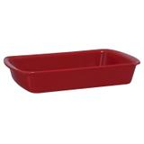 Assadeira retangular de cerâmica mondoceram gourmet 1700ml- vermelho