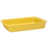Assadeira retangular de cerâmica mondoceram gourmet 2500ml- amarelo