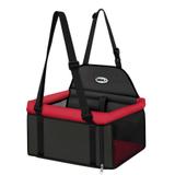Assento Para Cães E Gatos Transpet Para Carro Preto com Vermelho - Tubline