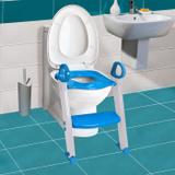 Assento Redutor com escada e alça Clingo Azul Brasbaby