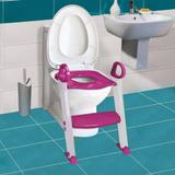 Assento Redutor Com Escada Toilet Training Rosa Clingo C2504