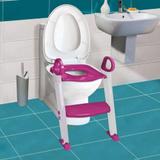 Assento Redutor Com Escada Toilet Training Rosa Clingo C2504
