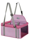 Assento transpet rosa e lilas tubline para carro para transporte de cães e gatos até 10kg