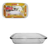 Asssadeira / travessa de vidro retangular 1600ml 29,5x18,1x5,1cm - Imporiente
