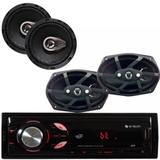 Auto Radio Automotivo Bluetooth Sd Mp3 + Par 6pol + 5pol Prime - Orion