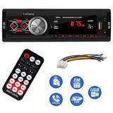 Auto Rádio MP3 Player Automotivo USB SD e AUX FM - First option