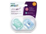 Avent chupeta ultra air dupla decorada 6-18m menino