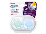 Avent chupeta ultra air dupla lisa 0-6m menino