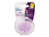 Avent chupeta ultra soft unitaria folhas 0-6m menina
