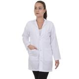 Avental / Jaleco De Enfermagem Em Algodão Manga Longa Branco - Artipé