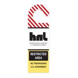 Aviso de Porta Restricted Area - Fabrica geek