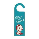 Aviso de Porta Silencio, Por Favor - Fabrica geek