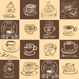 Azulejos Hidráulicos 20 x 20 cm - Café (16 adesivos) - Leguts adesivos especiais