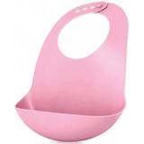 Babador De Silicone Rosa Para Bebê Menina Mimostyle