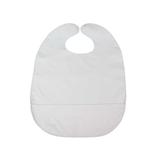Babeiro Babador Plástico Lavável com Bolso Adulto Branco Orto Central