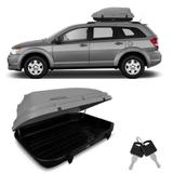 Bagageiro Maleiro de Teto Motobul Dodge Journey 2009 a 2018 270 Litros 50KG Cinza com Adesivo