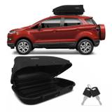 Bagageiro Maleiro de Teto Motobul Ecosport 2003 a 2018 600 Litros 50KG Preto com Adesivo