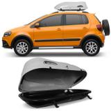 Bagageiro Maleiro de Teto Motobul Fox CrossFox SpaceFox 2003 a 2018 400L Cinza e Preto com Chave