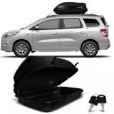 Bagageiro Maleiro de Teto Motobul Light Spin 2012 a 2018 510 Litros Preto com Adesivo