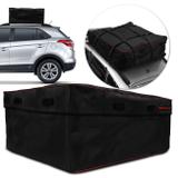 Bagageiro Maleiro de Teto Shutt Universal 425 Litros Preto e Vermelho em Lona Sintética Resistente