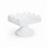 Bailarina P/Bolo Quadrada Metal 8x10,5Cm Branco - Cromus