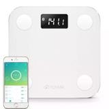 Balança De Composição Corporal E Bioimpedância Profissional com Aplicativo - Yunmai Mini branca/azul