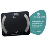 Balança de Saúde uso doméstico Via APP Android/iOS - BodyScan, Preta - Kapps