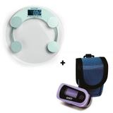 Balança Digital Eatsmart Antiderrapante Hc039 Multilaser + Oximetro Portatil G-Tech Oled Graph
