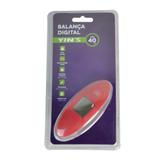 Balança Digital para Bagagens Portátil 40kg Vermelha 9049 - Yins