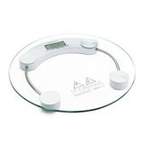 Balança Digital Pessoal Redonda Vidro Temperado Até 180Kg - Maxmidia